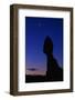 Silhouette of Balanced Rock at Sunrise-Paul Souders-Framed Photographic Print