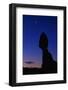 Silhouette of Balanced Rock at Sunrise-Paul Souders-Framed Photographic Print