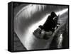 Silhouette of Bobsled in Action, Park City, Utah, USA-Chris Trotman-Framed Stretched Canvas