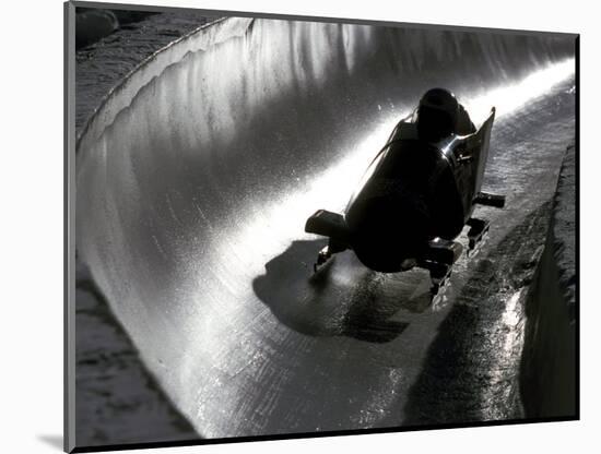 Silhouette of Bobsled in Action, Park City, Utah, USA-Chris Trotman-Mounted Photographic Print