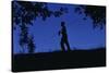 Silhouette of Boy Walking-William P. Gottlieb-Stretched Canvas