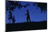 Silhouette of Boy Walking-William P. Gottlieb-Mounted Photographic Print