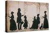 Silhouette of Camsie Family of O'Harrabrook, Ballymoney, Co. Antrim, 1838, cut by Augustin Edouart-null-Stretched Canvas