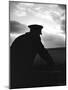 Silhouette of Captain Charles Musgrave Ford on Deck Aboard His Ship, the Liner Queen Elizabeth-Alfred Eisenstaedt-Mounted Photographic Print