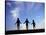 Silhouette of Children Playing Outdoors-Mitch Diamond-Stretched Canvas
