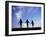 Silhouette of Children Playing Outdoors-Mitch Diamond-Framed Premium Photographic Print