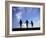 Silhouette of Children Playing Outdoors-Mitch Diamond-Framed Photographic Print