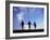 Silhouette of Children Playing Outdoors-Mitch Diamond-Framed Photographic Print