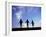 Silhouette of Children Playing Outdoors-Mitch Diamond-Framed Photographic Print