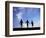 Silhouette of Children Playing Outdoors-Mitch Diamond-Framed Photographic Print