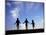 Silhouette of Children Playing Outdoors-Mitch Diamond-Mounted Photographic Print