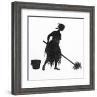 Silhouette of Cinderella-Arthur Rackham-Framed Art Print