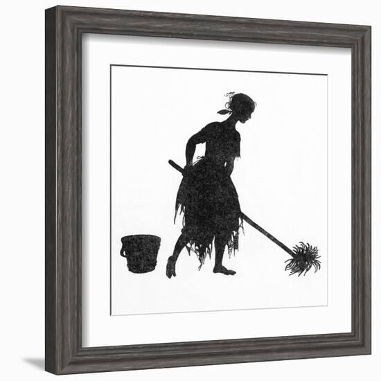 Silhouette of Cinderella-Arthur Rackham-Framed Art Print