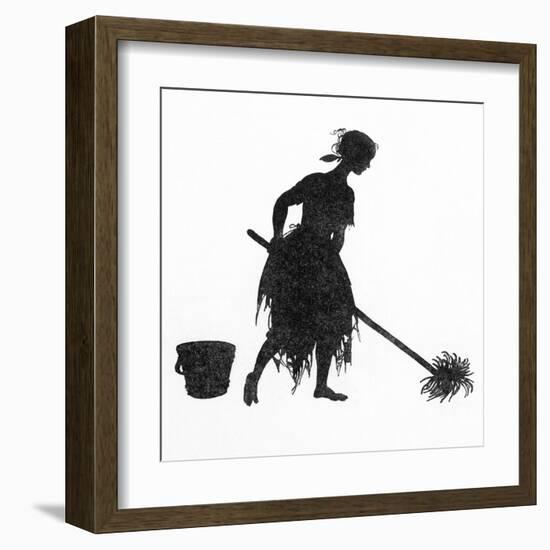 Silhouette of Cinderella-Arthur Rackham-Framed Art Print