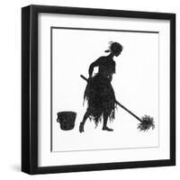 Silhouette of Cinderella-Arthur Rackham-Framed Art Print