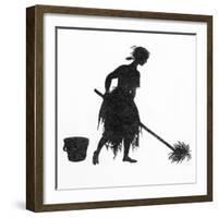 Silhouette of Cinderella-Arthur Rackham-Framed Art Print