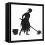 Silhouette of Cinderella-Arthur Rackham-Framed Stretched Canvas