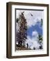 Silhouette of Diver, Land Diving, Pentecost Island, Vanuatu, Pacific Islands, Pacific-Upperhall Ltd-Framed Photographic Print