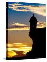 Silhouette of El Morro Fort, San Juan, PR-George Oze-Stretched Canvas