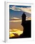 Silhouette of El Morro Fort, San Juan, PR-George Oze-Framed Photographic Print