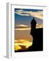 Silhouette of El Morro Fort, San Juan, PR-George Oze-Framed Photographic Print