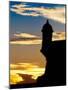 Silhouette of El Morro Fort, San Juan, PR-George Oze-Mounted Photographic Print