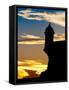 Silhouette of El Morro Fort, San Juan, PR-George Oze-Framed Stretched Canvas