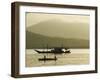 Silhouette of Fishing Boat at Sunset, Puerto Princesa, Palawan, Philippines, Southeast Asia-Kober Christian-Framed Photographic Print