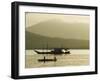 Silhouette of Fishing Boat at Sunset, Puerto Princesa, Palawan, Philippines, Southeast Asia-Kober Christian-Framed Photographic Print