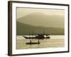 Silhouette of Fishing Boat at Sunset, Puerto Princesa, Palawan, Philippines, Southeast Asia-Kober Christian-Framed Photographic Print