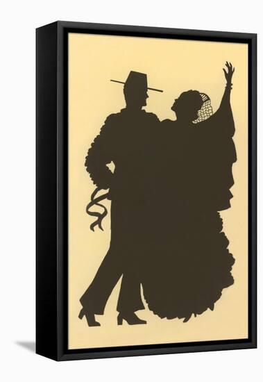 Silhouette of Flamenco Dancers-null-Framed Stretched Canvas
