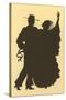 Silhouette of Flamenco Dancers-null-Stretched Canvas