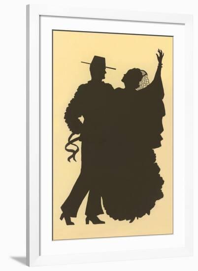 Silhouette of Flamenco Dancers-null-Framed Art Print