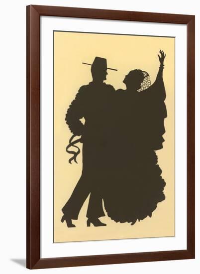 Silhouette of Flamenco Dancers-null-Framed Art Print