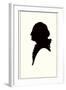 Silhouette of George Washington-null-Framed Art Print