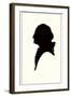 Silhouette of George Washington-null-Framed Art Print