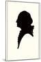 Silhouette of George Washington-null-Mounted Art Print
