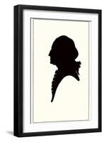 Silhouette of George Washington-null-Framed Art Print