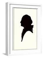 Silhouette of George Washington-null-Framed Art Print