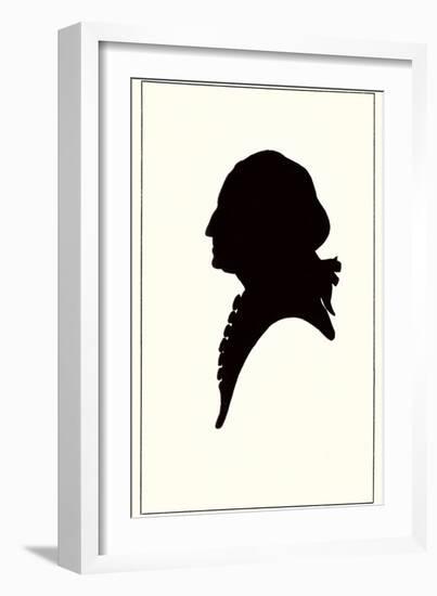 Silhouette of George Washington-null-Framed Art Print