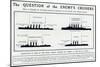 Silhouette of German Cruisers 1914-null-Mounted Art Print