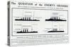 Silhouette of German Cruisers 1914-null-Stretched Canvas