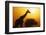 Silhouette of Giraffe at Sunrise-null-Framed Photographic Print