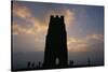 Silhouette of Glastonbury Tor, Somerset, England, U.K.-Julia Bayne-Stretched Canvas