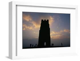 Silhouette of Glastonbury Tor, Somerset, England, U.K.-Julia Bayne-Framed Photographic Print