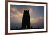 Silhouette of Glastonbury Tor, Somerset, England, U.K.-Julia Bayne-Framed Photographic Print