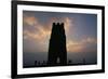 Silhouette of Glastonbury Tor, Somerset, England, U.K.-Julia Bayne-Framed Photographic Print