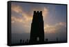 Silhouette of Glastonbury Tor, Somerset, England, U.K.-Julia Bayne-Framed Stretched Canvas