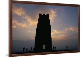 Silhouette of Glastonbury Tor, Somerset, England, U.K.-Julia Bayne-Framed Photographic Print