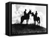 Silhouette of Horses and Riders-Philip Gendreau-Framed Stretched Canvas